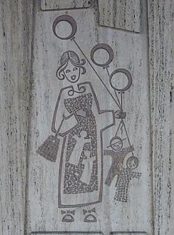 Mural by Jean-Charles Charuest on the Saint-Michel platform