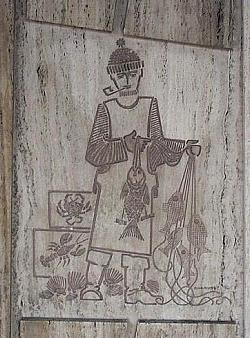 Mural by Jean-Charles Charuest on the Saint-Michel platform