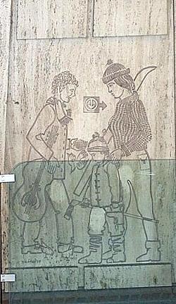 Mural by Jean-Charles Charuest in the Saint-Laurent Ouest entrance