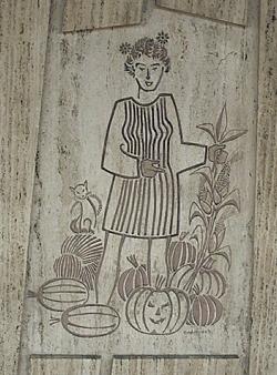 Mural by Jean-Charles Charuest on the Saint-Michel platform