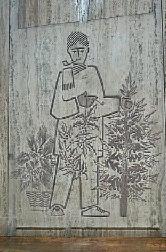 Mural by Jean-Charles Charuest on the Saint-Michel platform