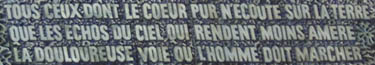Detail of Le po&egrave;te dans l'univers - quotation from Octave Cr&eacute;mazie