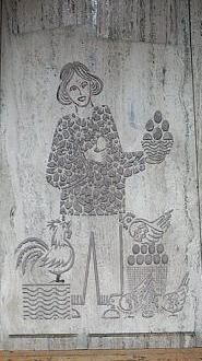 Mural carving by Jean-Charles Charuest