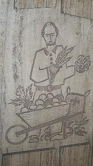Mural carving by Jean-Charles Charuest