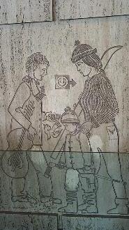 Mural carving by Jean-Charles Charuest