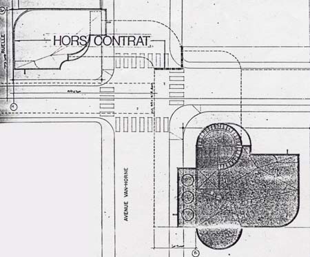 Plan of accesses to Outremont metro