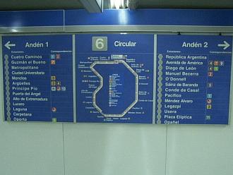Signage for circular line
