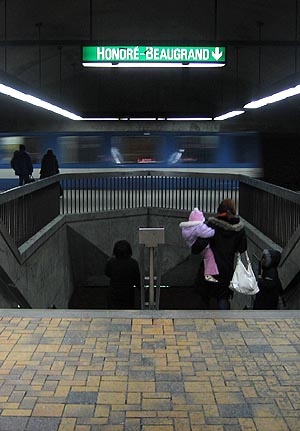 Stairs leading to the lower platform