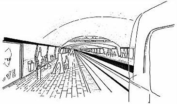 Architect's conception of the trainroom