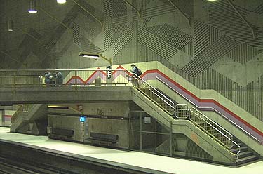Wall decorations over the bridge