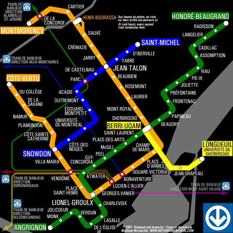 Montreal Metro Map