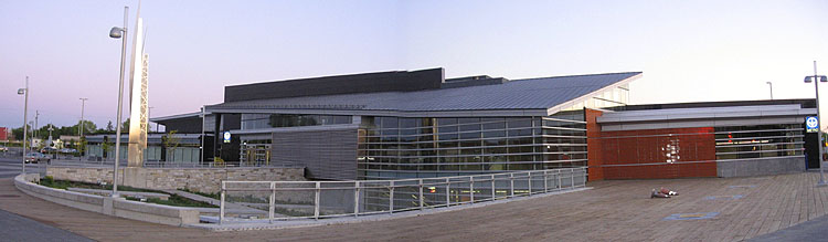 Exterior of the entrance pavilion