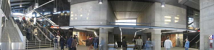 Interior of the entrance pavilion