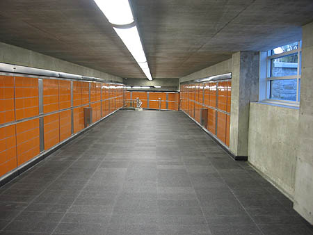 Corridor to the secondary entrance