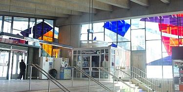 Stained-glass window by Marcelle Ferron