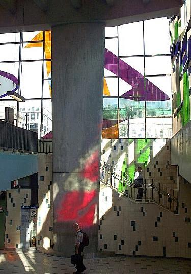 Stained-glass window by Marcelle Ferron