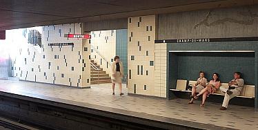 Walls of the platform