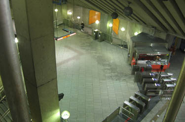 View of the mezzanine from the walkway above