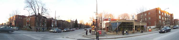 Panorama of C&ocirc;te-Sainte-Catherine metro