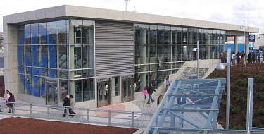 Entrance pavilion on two levels