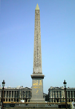The obelisk of the Place de la Concorde in Paris