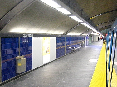 Section of the platform built in tunnel