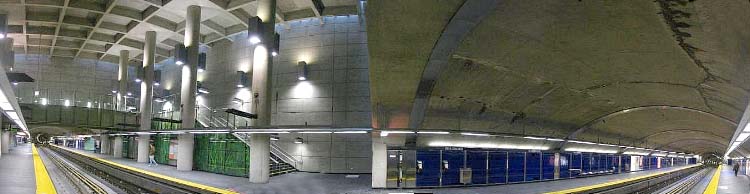 Panoramic view of the platform level