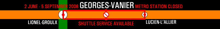 Closure of Georges-Vanier metro station