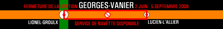 Fermeture de la station Georges-Vanier