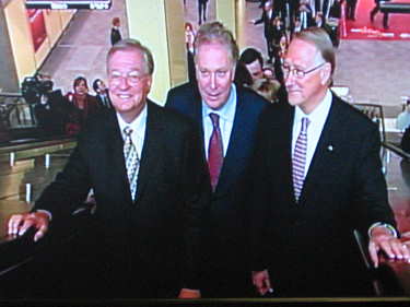 Premier Charset with the mayors of Montreal and Laval
