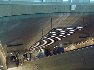 Stairwell to the kiosk