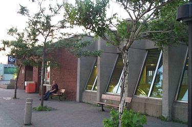 Exterior view of the kiosk