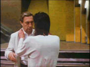 Daniel (Lothaire Bluteau) rebukes a metro passenger in J&eacute;sus de Montr&eacute;al