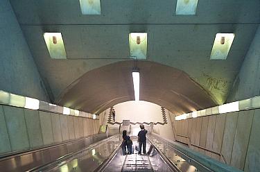 Steep stairwell to the south mezzanine