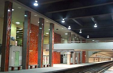 La pasarela de la estación Rosemont