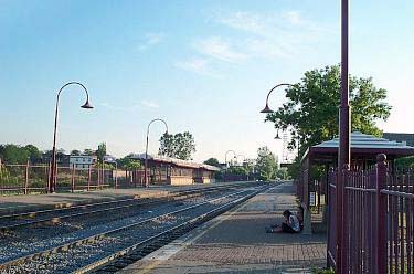 Platforms of the commuter train station