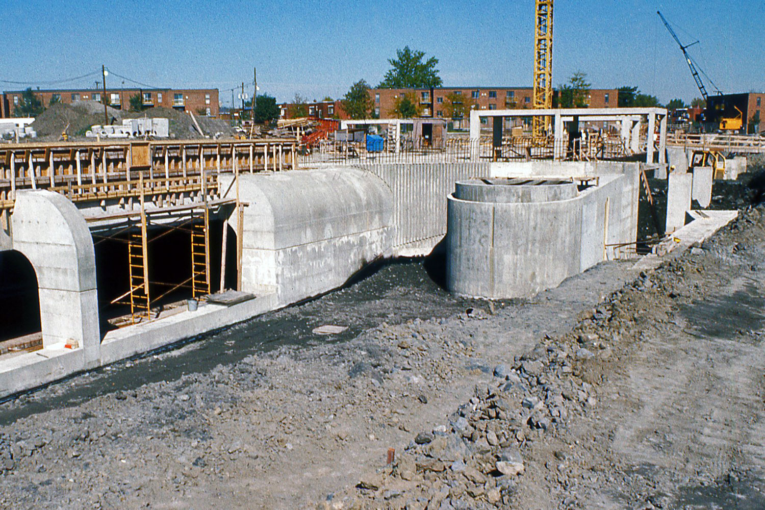 The station under construction.