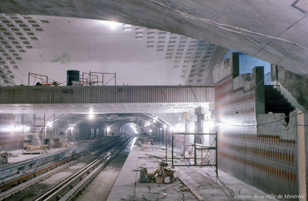 Construction de la nef, 1965.