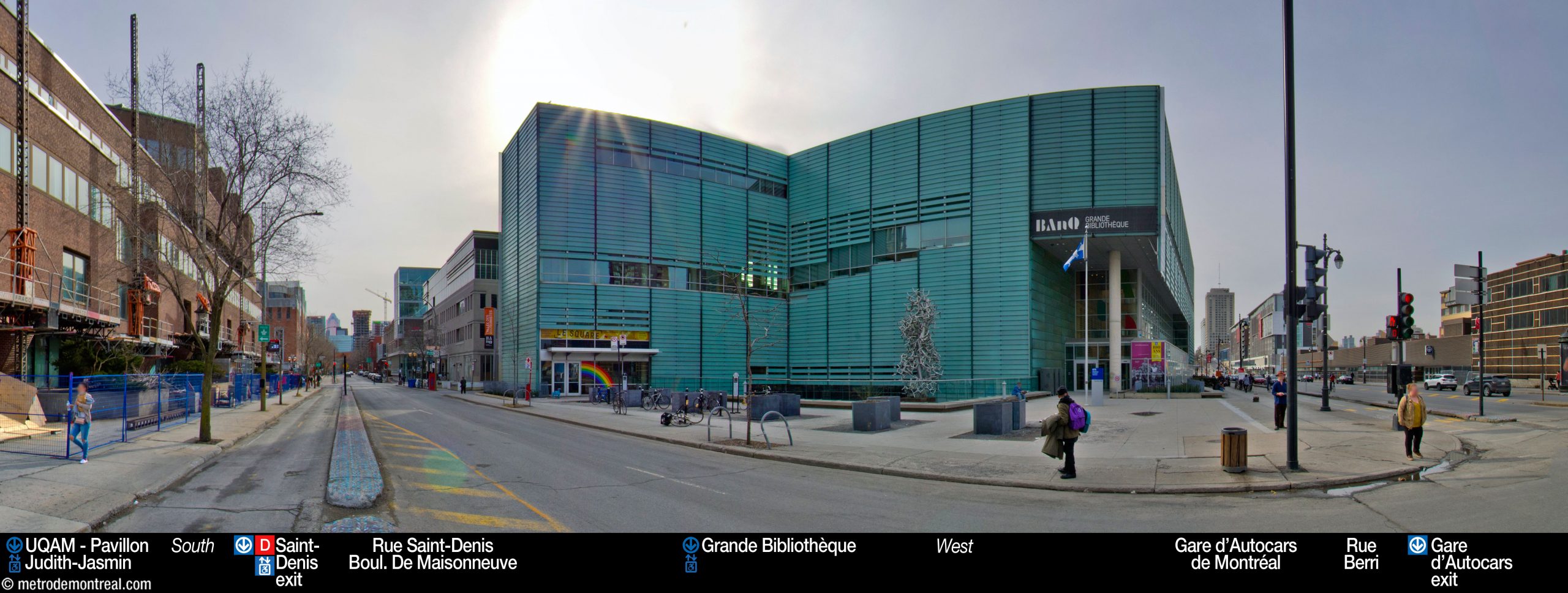 Berri-UQAM - Station surroundings (west) Berri-UQAM - Station surroundings (west)