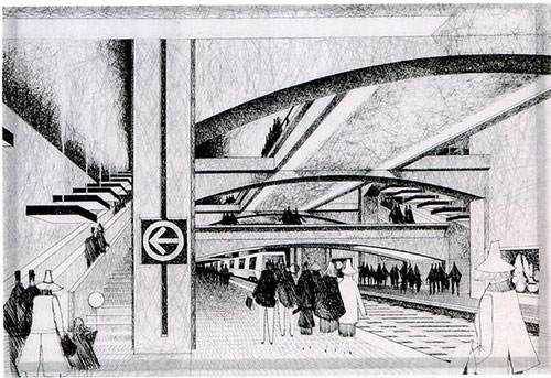 Esquisse architecturale des quais