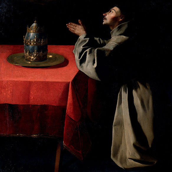 La prière de saint Bonaventure sur l'élection d'un nouveau pape, de Francisco de Zurbarán