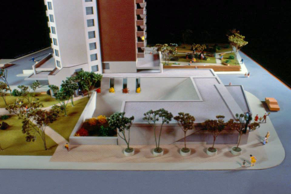 Architect's maquette of the headhouse