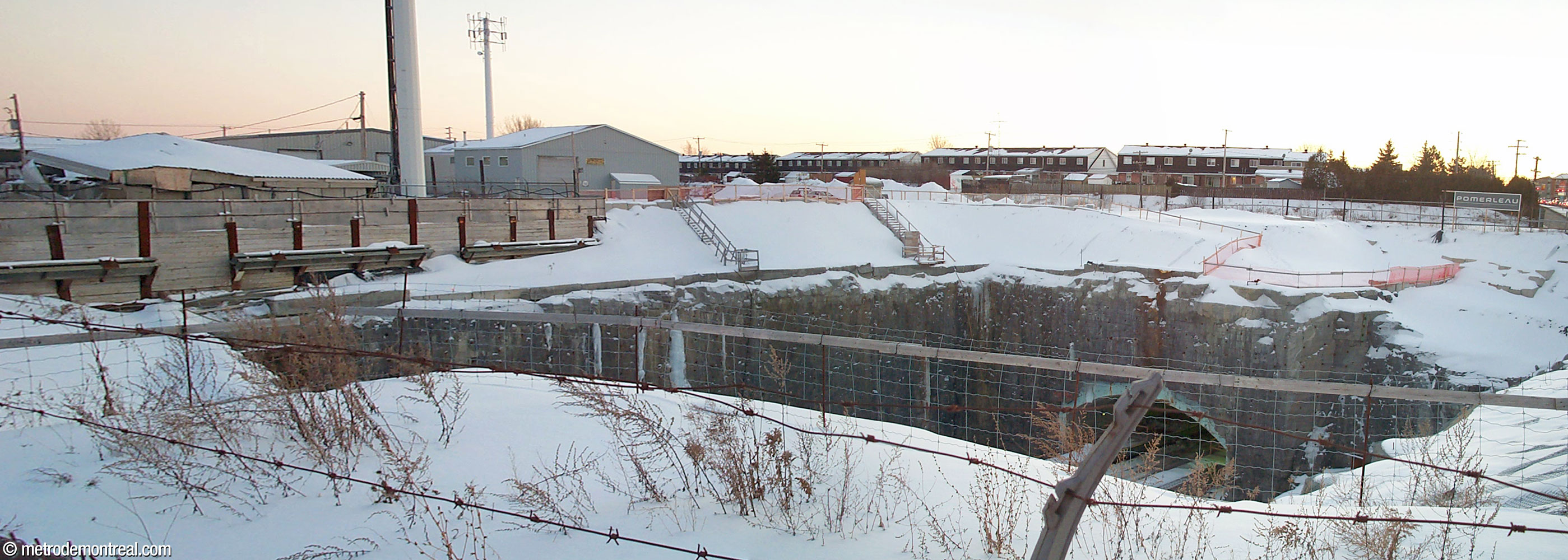 Excavation for the station in 2005.