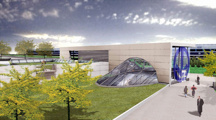 Architectural rendering of the station.