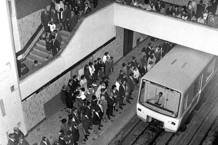 L'inauguration de la station le 14 octobre 1966.
