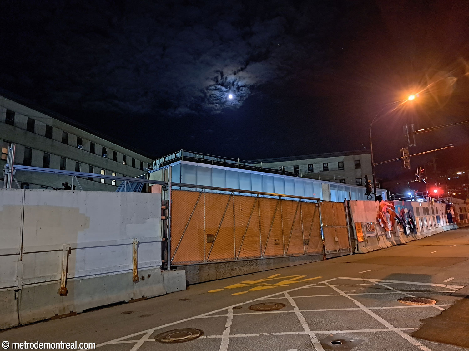 La station du REM en chantier en décembre 2022.