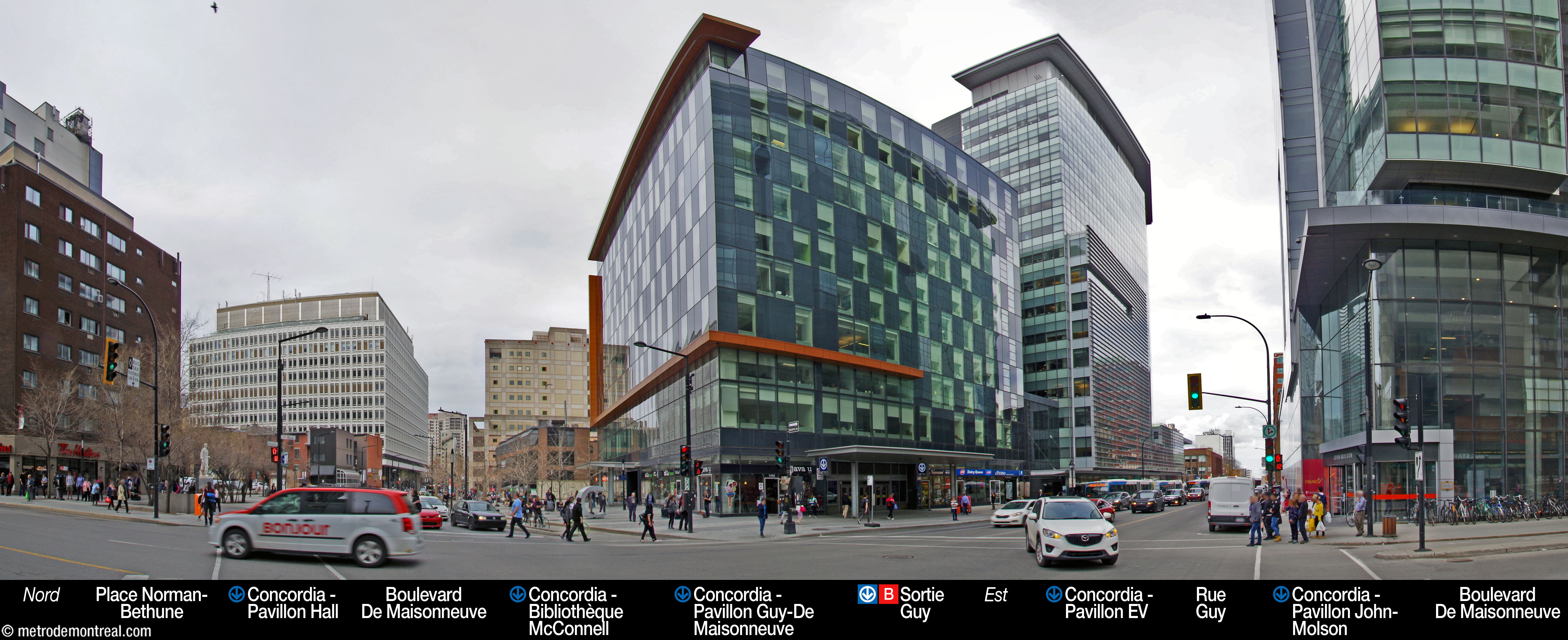 Guy-Concordia - Alentours de la station (accès Guy) Guy-Concordia - Alentours de la station (accès Guy)
