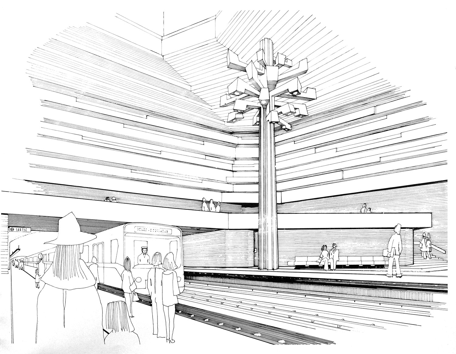 Esquisse architecturale du volume principal