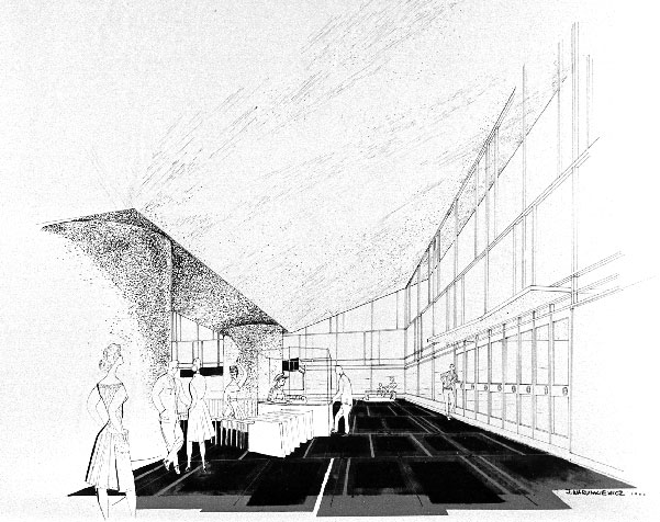 Esquisse architecturale de l'édicule projeté.