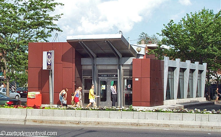 Le deuxième édicule Jean-Talon Sud, dessiné par les architectes Giasson, Farregut & Archambault. Construit durant le programme Réno-Métro 1999-2000, il fut démoli à son tour en 2013 afin d'accueillir l'implantation d'un ascenseur.
